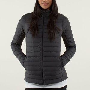 Lululemon Fluff Off Jacket Black / Heathered Herringbone Puffer Goose Down-8